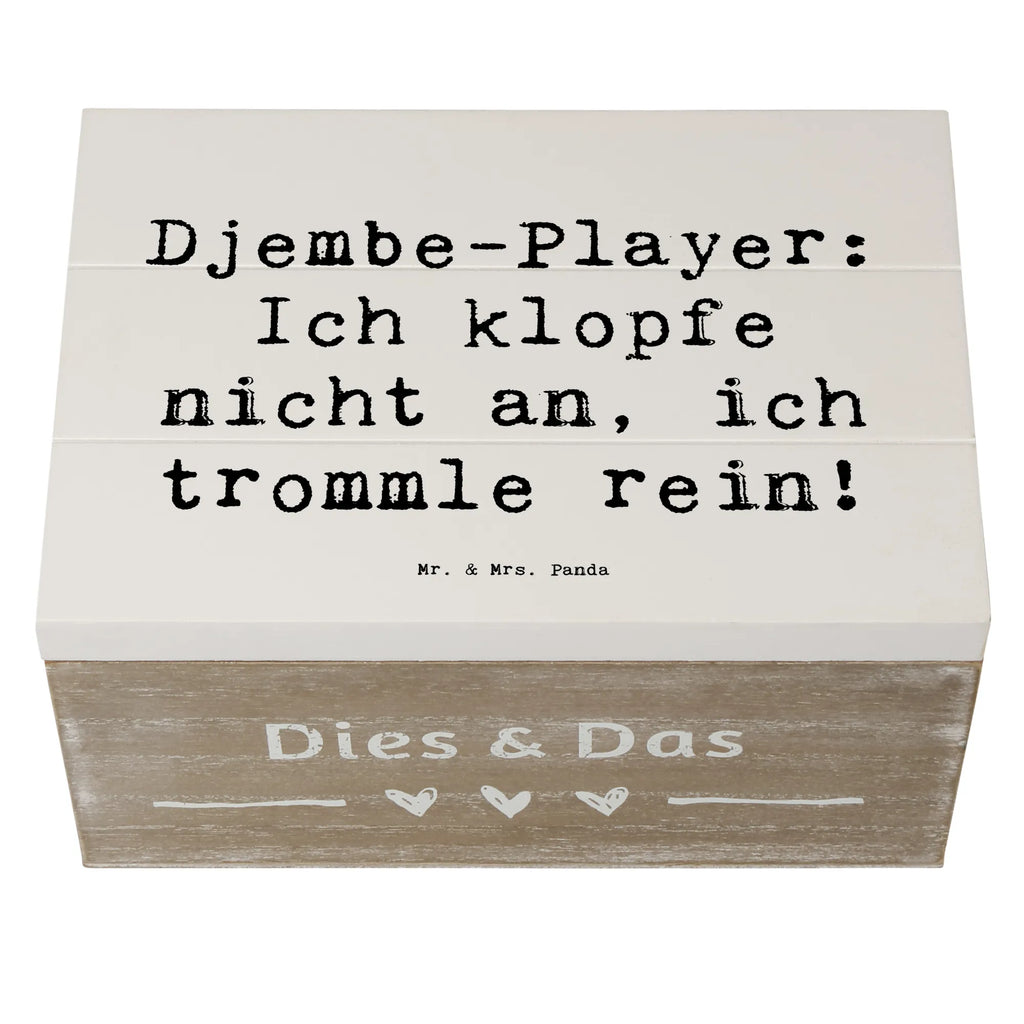 Wooden chest Saying Djembe-Player: Ich klopfe nicht an, ich trommle rein! Schatzkiste, Dekokiste, Kiste, Erinnerungskiste, Truhe, Erinnerungsbox, Aufbewahrungsbox, Schatulle, Geschenkdose, XXL, Geschenkbox, Holzkiste, Instrumente, Geschenke Musiker, Musikliebhaber