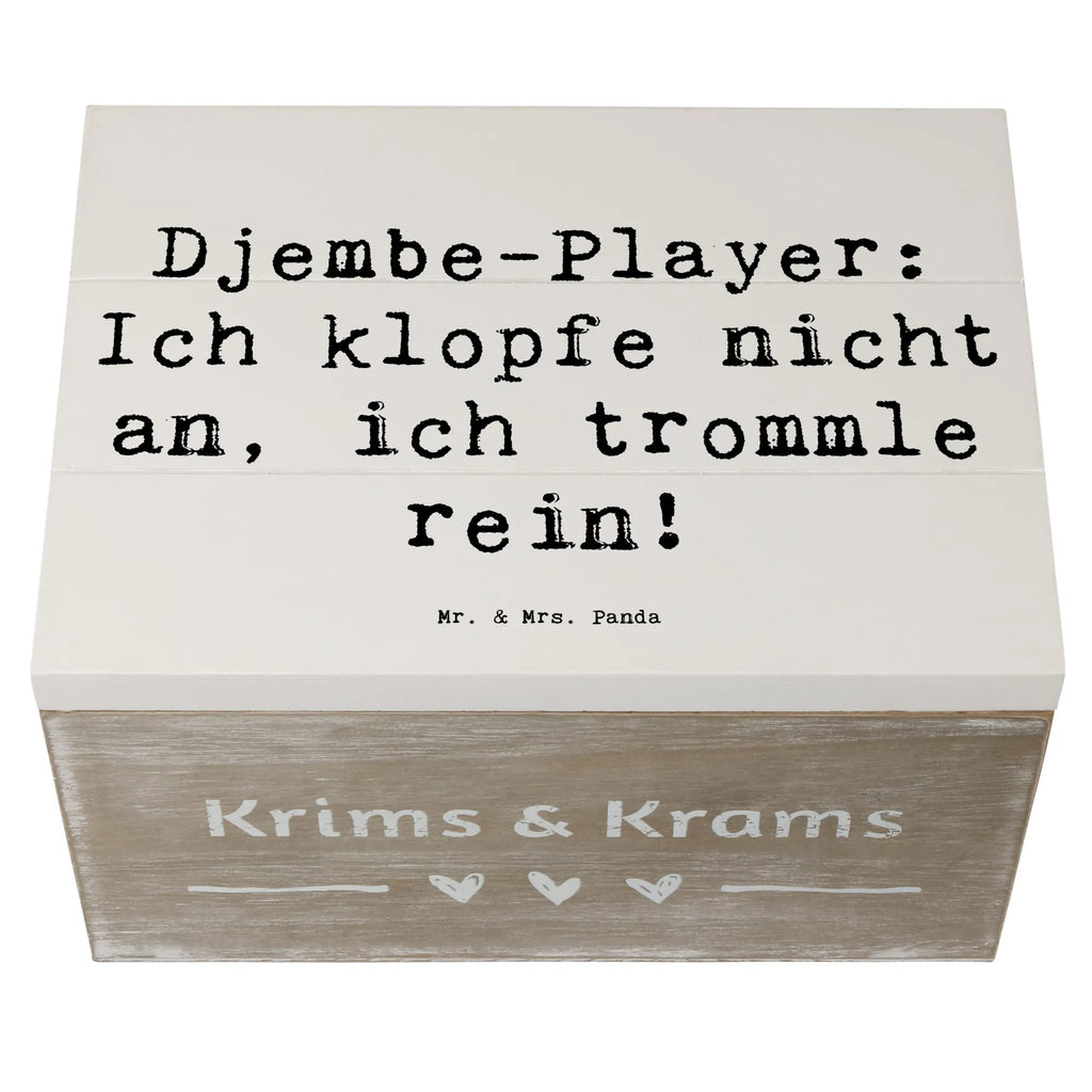 Wooden chest Saying Djembe-Player: Ich klopfe nicht an, ich trommle rein! Schatzkiste, Dekokiste, Kiste, Erinnerungskiste, Truhe, Erinnerungsbox, Aufbewahrungsbox, Schatulle, Geschenkdose, XXL, Geschenkbox, Holzkiste, Instrumente, Geschenke Musiker, Musikliebhaber