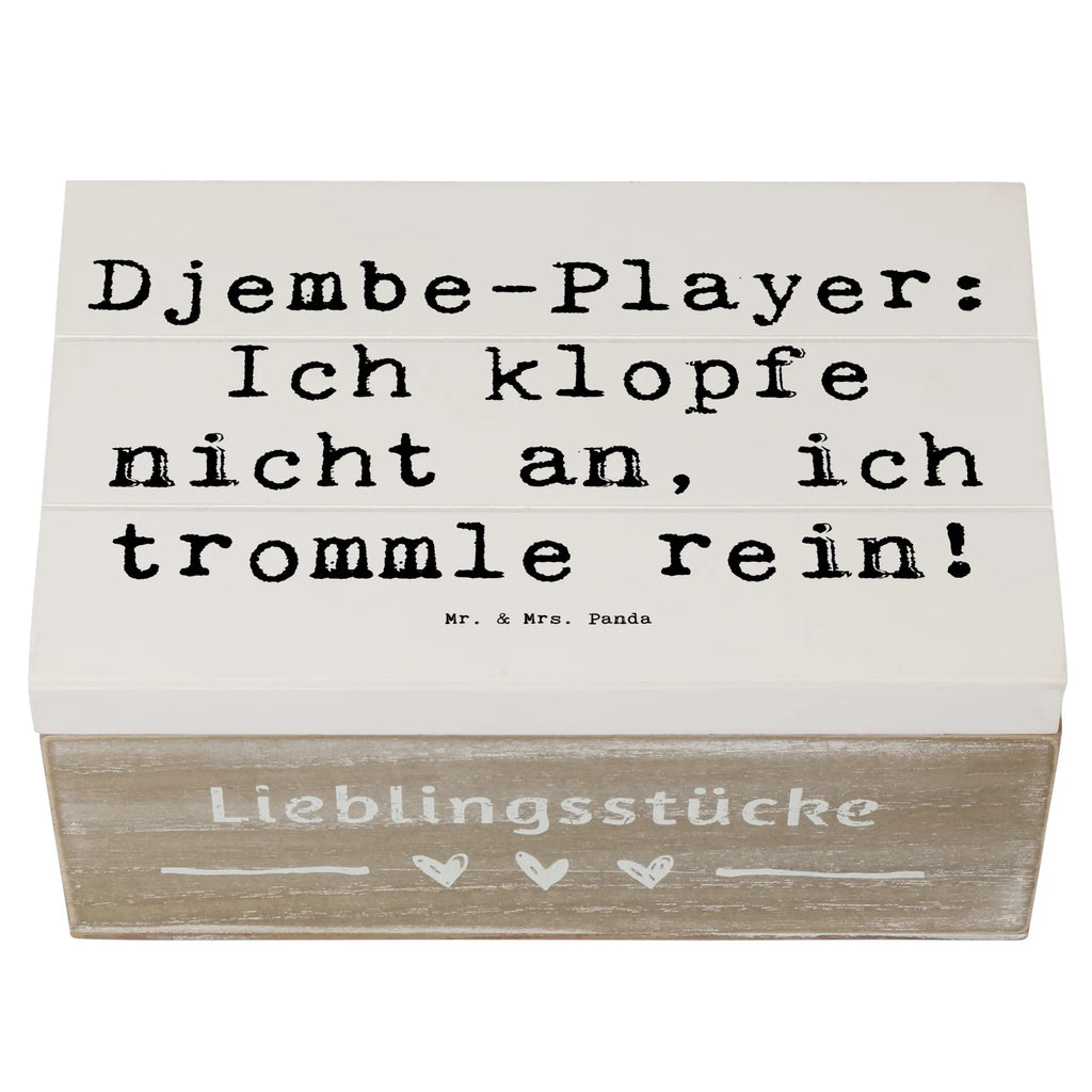 Wooden chest Saying Djembe-Player: Ich klopfe nicht an, ich trommle rein! Schatzkiste, Dekokiste, Kiste, Erinnerungskiste, Truhe, Erinnerungsbox, Aufbewahrungsbox, Schatulle, Geschenkdose, XXL, Geschenkbox, Holzkiste, Instrumente, Geschenke Musiker, Musikliebhaber
