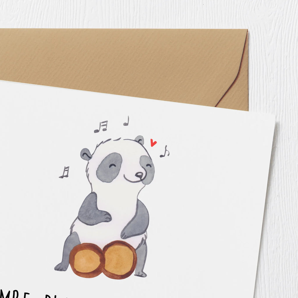 Deluxe Card Djembe-Player: Ich klopfe nicht an, ich trommle rein! Glückwunschkarte, Hochwertige Klappkarte, Hochwertige Grußkarte, Grußkarte, Hochzeitskarte, Karte, Klappkarte, Einladungskarte, Geburtstagskarte, Instrumente, Geschenke Musiker, Musikliebhaber