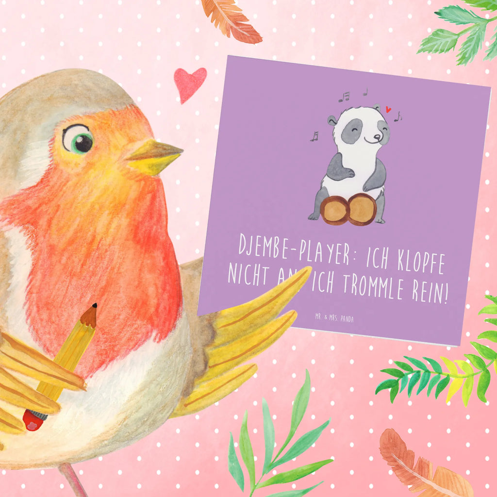 Deluxe Card Djembe-Player: Ich klopfe nicht an, ich trommle rein! Glückwunschkarte, Hochwertige Klappkarte, Hochwertige Grußkarte, Grußkarte, Hochzeitskarte, Karte, Klappkarte, Einladungskarte, Geburtstagskarte, Instrumente, Geschenke Musiker, Musikliebhaber