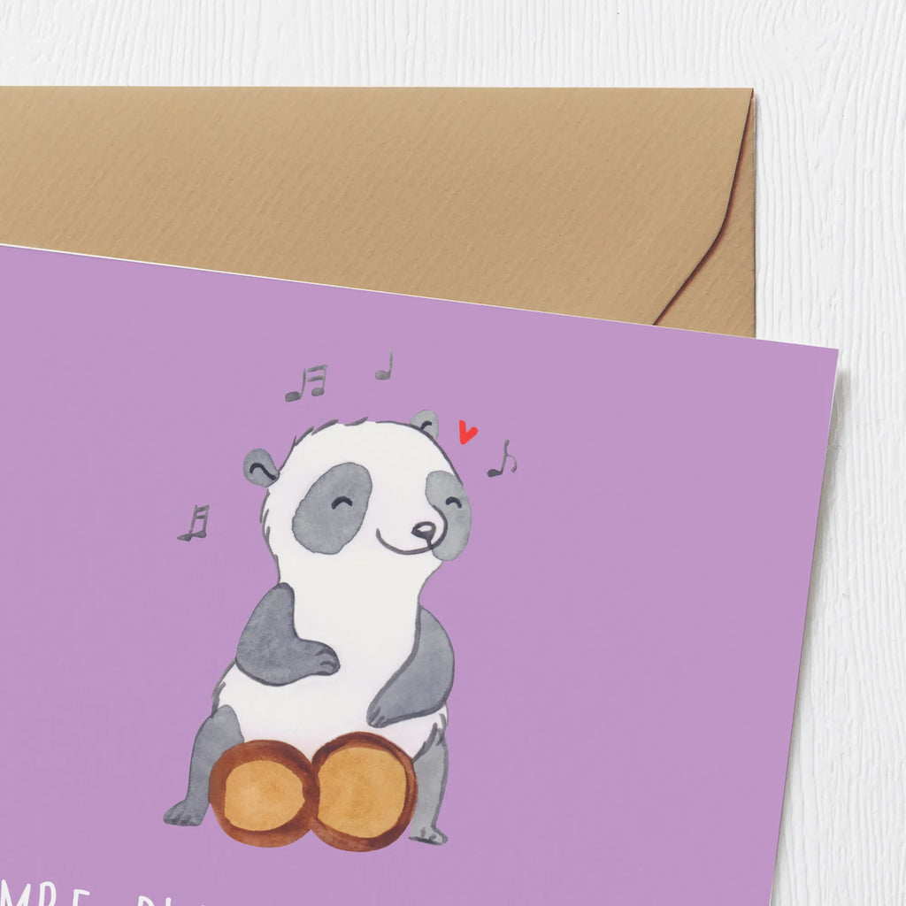 Deluxe Card Djembe-Player: Ich klopfe nicht an, ich trommle rein! Glückwunschkarte, Hochwertige Klappkarte, Hochwertige Grußkarte, Grußkarte, Hochzeitskarte, Karte, Klappkarte, Einladungskarte, Geburtstagskarte, Instrumente, Geschenke Musiker, Musikliebhaber