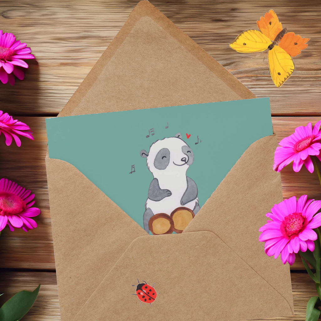 Deluxe Card Djembe-Player: Ich klopfe nicht an, ich trommle rein! Glückwunschkarte, Hochwertige Klappkarte, Hochwertige Grußkarte, Grußkarte, Hochzeitskarte, Karte, Klappkarte, Einladungskarte, Geburtstagskarte, Instrumente, Geschenke Musiker, Musikliebhaber