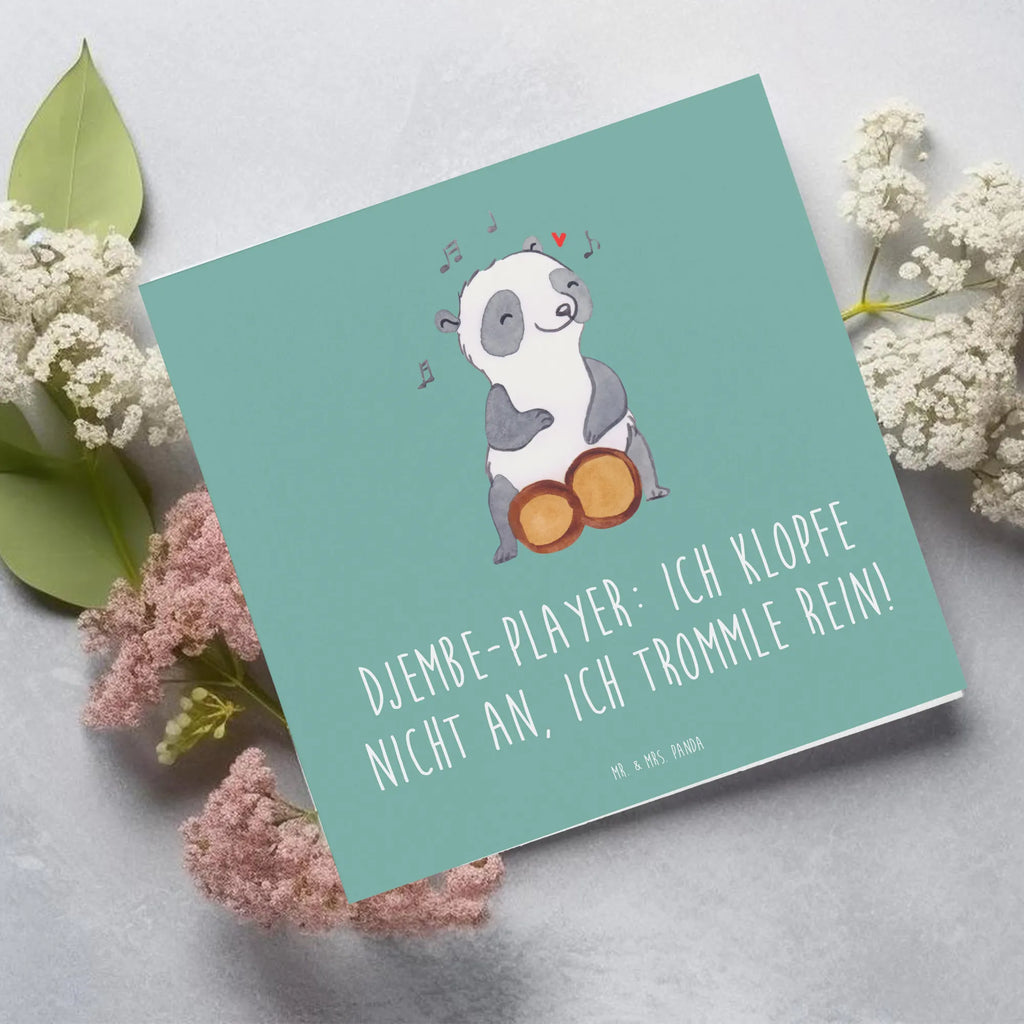 Deluxe Card Djembe-Player: Ich klopfe nicht an, ich trommle rein! Glückwunschkarte, Hochwertige Klappkarte, Hochwertige Grußkarte, Grußkarte, Hochzeitskarte, Karte, Klappkarte, Einladungskarte, Geburtstagskarte, Instrumente, Geschenke Musiker, Musikliebhaber