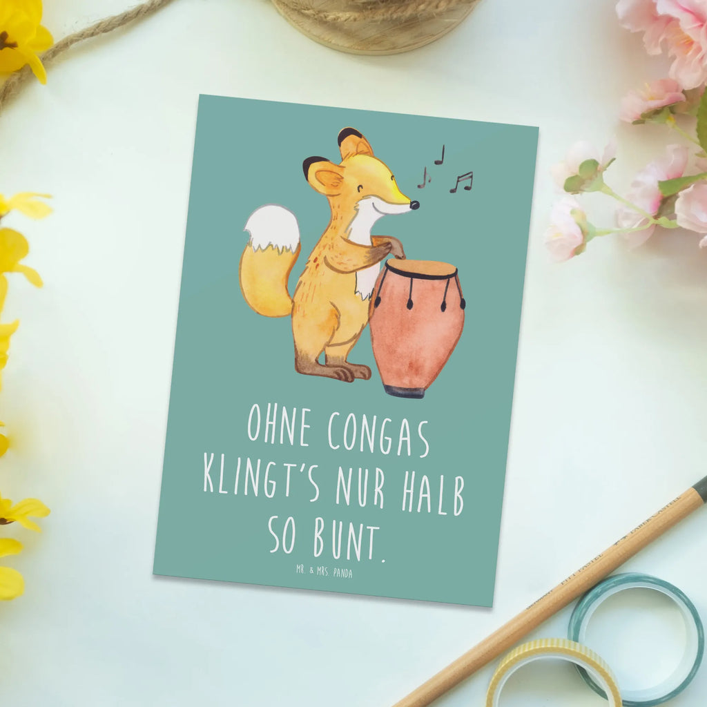 Postcard Ohne Congas klingt's nur halb so bunt. Dankeskarte, Einladung Geburtstag, Geburtstagskarte, Einladungskarte, Karte, Ansichtskarten, Grußkarte, Geschenkkarte, Postkarte, Ansichtskarte, Einladungskarten Geburtstag, Einladung, Instrumente, Geschenke Musiker, Musikliebhaber