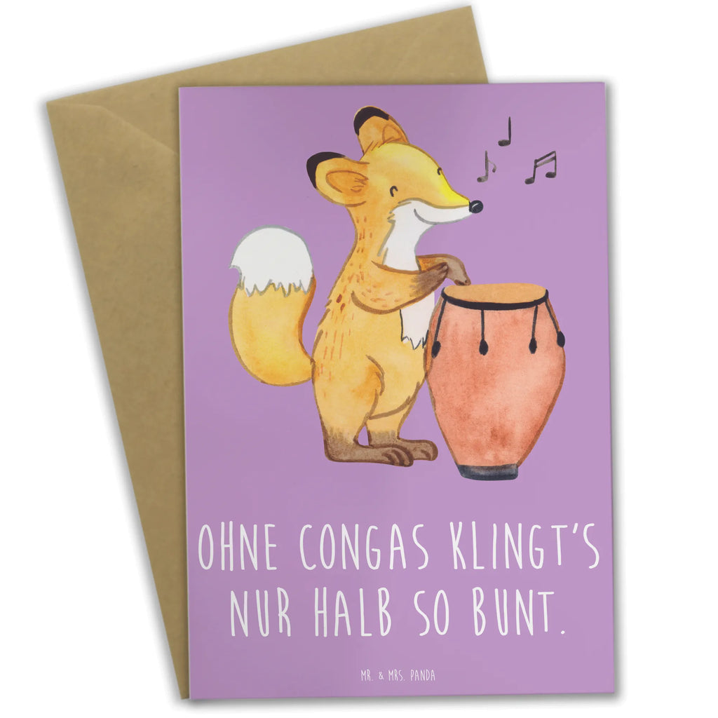 Grußkarte Bunte Congas Geburtstagskarte, Glückwunschkarte, Grußkarte, Einladungskarte, Ansichtskarten, Klappkarte, Hochzeitskarte, Karte, Instrumente, Geschenke Musiker, Musikliebhaber