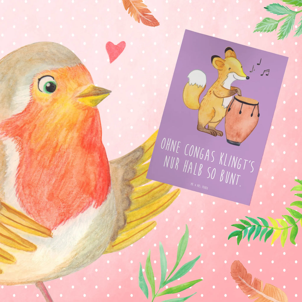 Grußkarte Bunte Congas Geburtstagskarte, Glückwunschkarte, Grußkarte, Einladungskarte, Ansichtskarten, Klappkarte, Hochzeitskarte, Karte, Instrumente, Geschenke Musiker, Musikliebhaber