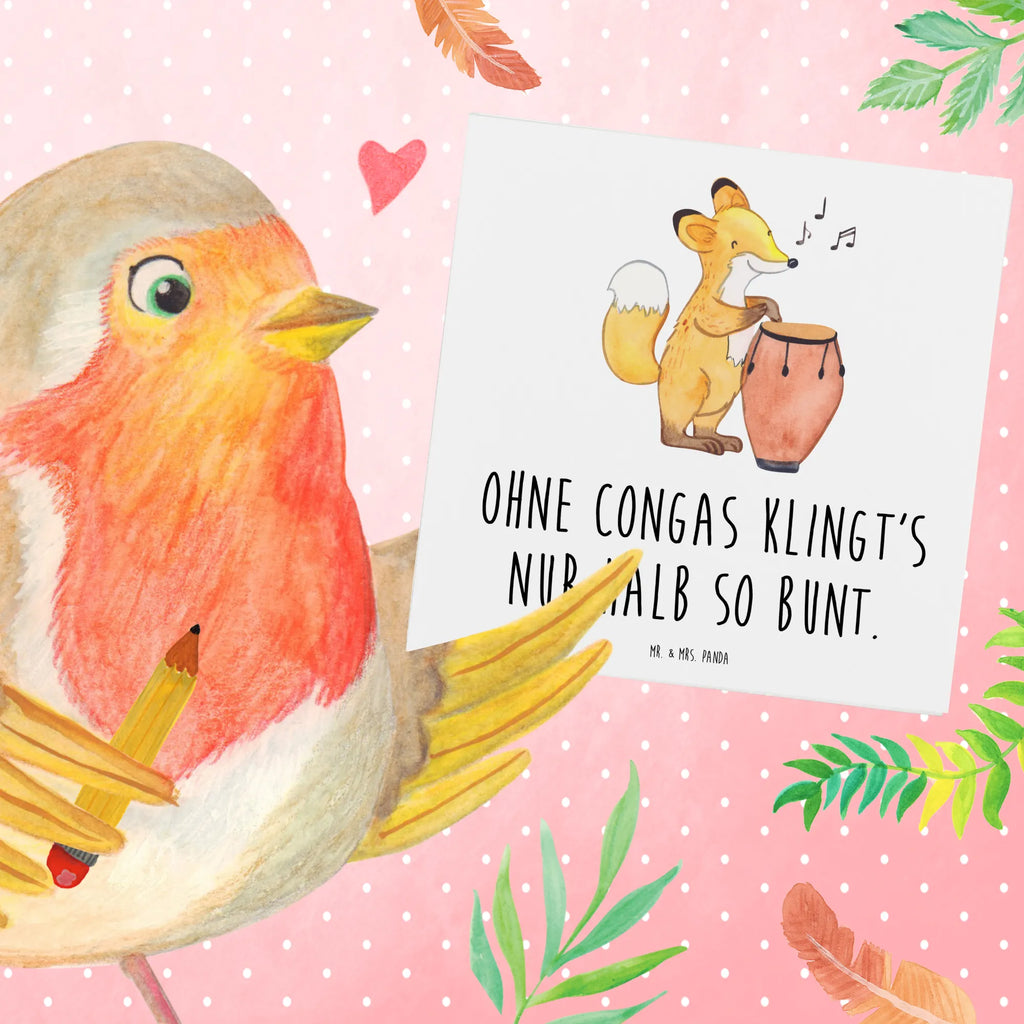 Deluxe Karte Bunte Congas Glückwunschkarte, Grußkarte, Karte, Hochzeitskarte, Einladungskarte, Hochwertige Grußkarte, Klappkarte, Hochwertige Klappkarte, Geburtstagskarte, Instrumente, Geschenke Musiker, Musikliebhaber