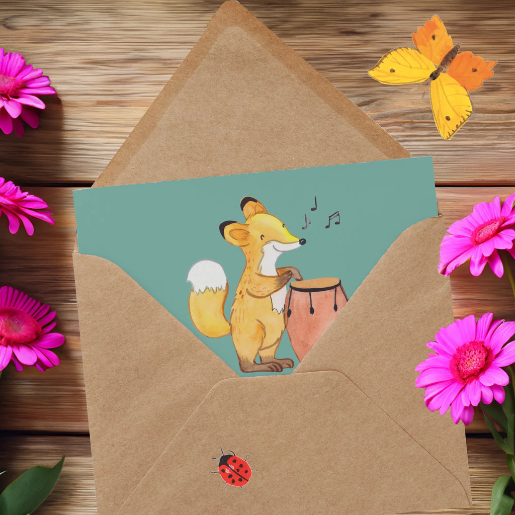 Deluxe Karte Bunte Congas Glückwunschkarte, Grußkarte, Karte, Hochzeitskarte, Einladungskarte, Hochwertige Grußkarte, Klappkarte, Hochwertige Klappkarte, Geburtstagskarte, Instrumente, Geschenke Musiker, Musikliebhaber