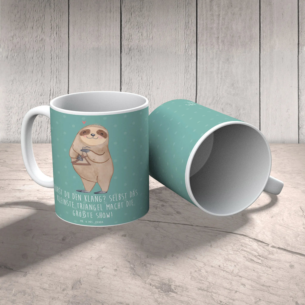 Tasse Triangel Klang Teetasse, Tasse mit Motiven, Tasse mit Zitaten, Geschenktasse, Keramiktasse, Kaffeetasse, Tasse, Bürotasse, Porzellantasse, Instrumente, Geschenke Musiker, Musikliebhaber