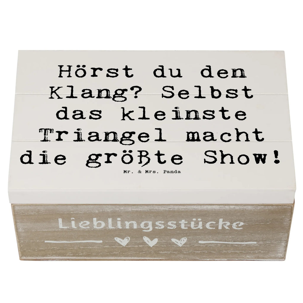 Holzkiste Spruch Triangel Klang Holzkiste, Schatzkiste, Erinnerungskiste, Erinnerungsbox, Schatulle, Dekokiste, Kiste, XXL, Aufbewahrungsbox, Geschenkbox, Geschenkdose, Truhe, Instrumente, Geschenke Musiker, Musikliebhaber