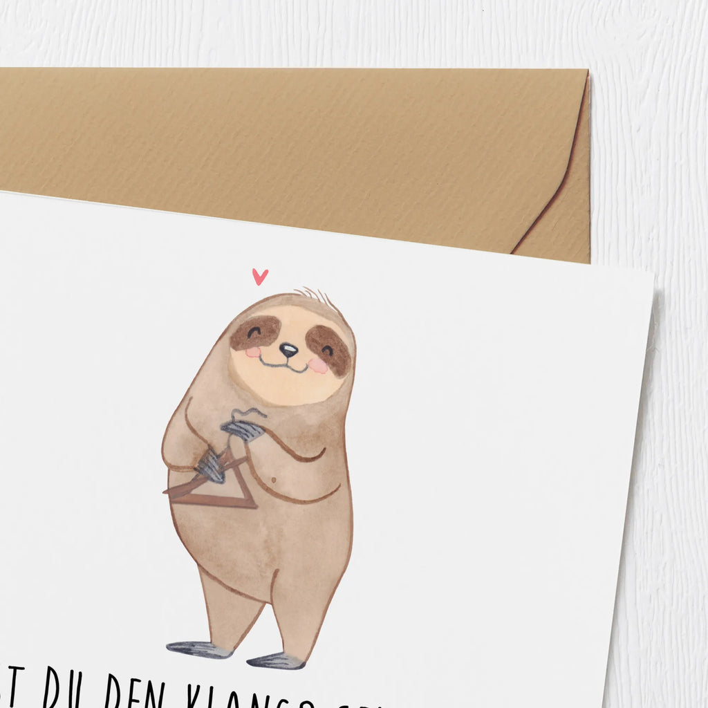 Deluxe Karte Triangel Klang Karte, Hochwertige Klappkarte, Glückwunschkarte, Hochwertige Grußkarte, Geburtstagskarte, Klappkarte, Grußkarte, Einladungskarte, Hochzeitskarte, Instrumente, Geschenke Musiker, Musikliebhaber