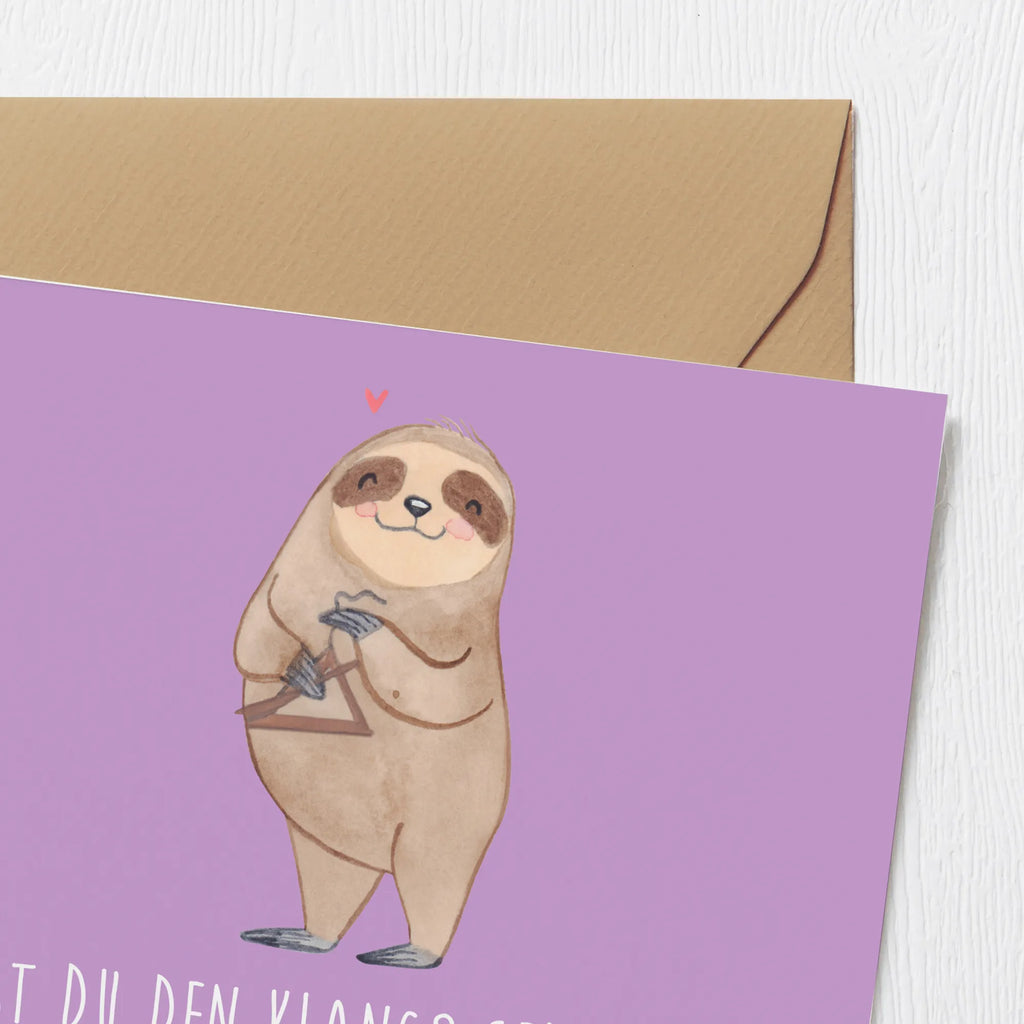 Deluxe Karte Triangel Klang Karte, Hochwertige Klappkarte, Glückwunschkarte, Hochwertige Grußkarte, Geburtstagskarte, Klappkarte, Grußkarte, Einladungskarte, Hochzeitskarte, Instrumente, Geschenke Musiker, Musikliebhaber