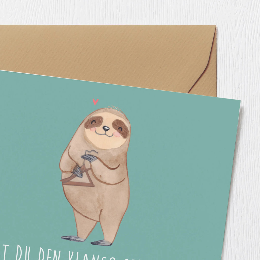 Deluxe Karte Triangel Klang Karte, Hochwertige Klappkarte, Glückwunschkarte, Hochwertige Grußkarte, Geburtstagskarte, Klappkarte, Grußkarte, Einladungskarte, Hochzeitskarte, Instrumente, Geschenke Musiker, Musikliebhaber