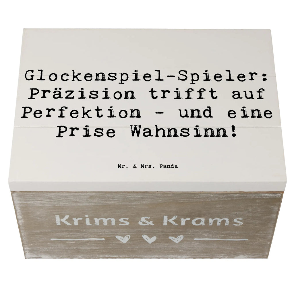 Holzkiste Spruch Glockenspiel Kultur Aufbewahrungsbox, Dekokiste, Erinnerungskiste, XXL, Schatulle, Holzkiste, Schatzkiste, Geschenkbox, Erinnerungsbox, Truhe, Kiste, Geschenkdose, Instrumente, Geschenke Musiker, Musikliebhaber