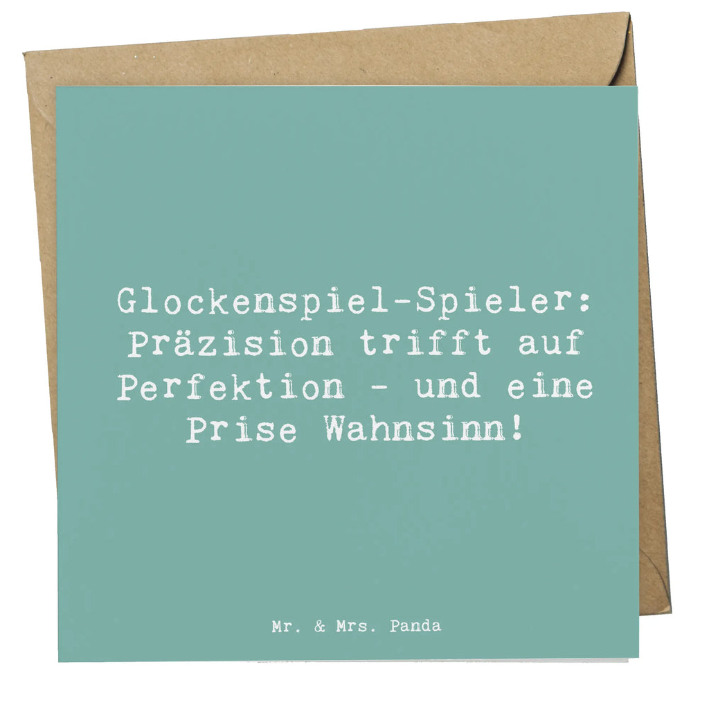 Deluxe Card Saying Glockenspiel-Spieler: Präzision trifft auf Perfektion - und eine Prise Wahnsinn! Geburtstagskarte, Grußkarte, Klappkarte, Hochwertige Grußkarte, Einladungskarte, Hochzeitskarte, Hochwertige Klappkarte, Glückwunschkarte, Karte, Instrumente, Geschenke Musiker, Musikliebhaber