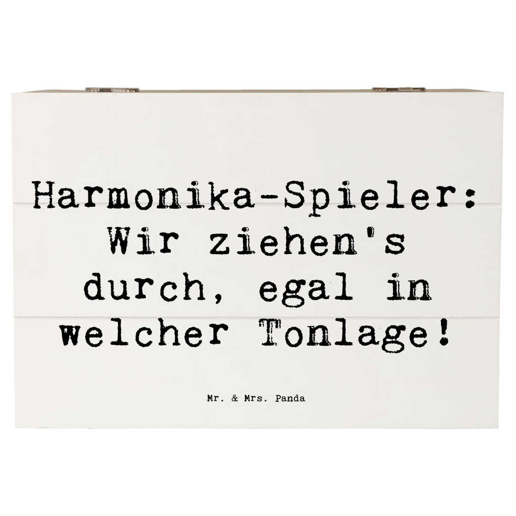 Holzkiste Spruch Harmonika Spieler Erinnerungsbox, Truhe, Aufbewahrungsbox, Geschenkbox, Geschenkdose, XXL, Kiste, Holzkiste, Erinnerungskiste, Schatulle, Dekokiste, Schatzkiste, Instrumente, Geschenke Musiker, Musikliebhaber