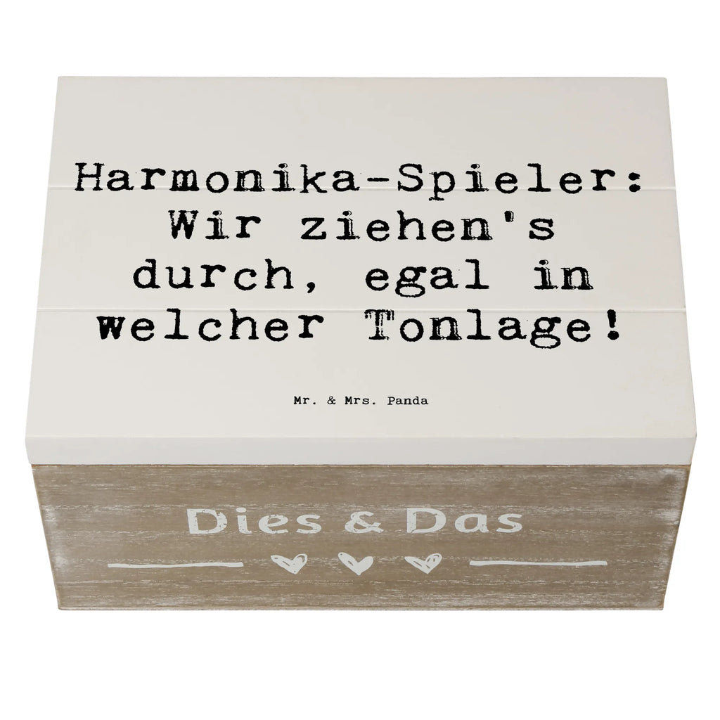 Holzkiste Spruch Harmonika Spieler Erinnerungsbox, Truhe, Aufbewahrungsbox, Geschenkbox, Geschenkdose, XXL, Kiste, Holzkiste, Erinnerungskiste, Schatulle, Dekokiste, Schatzkiste, Instrumente, Geschenke Musiker, Musikliebhaber