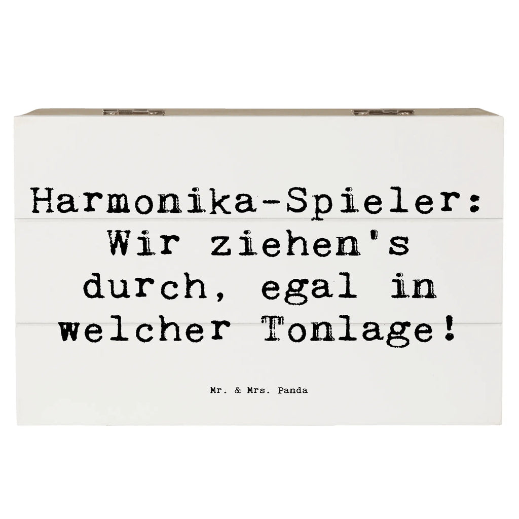 Holzkiste Spruch Harmonika Spieler Erinnerungsbox, Truhe, Aufbewahrungsbox, Geschenkbox, Geschenkdose, XXL, Kiste, Holzkiste, Erinnerungskiste, Schatulle, Dekokiste, Schatzkiste, Instrumente, Geschenke Musiker, Musikliebhaber