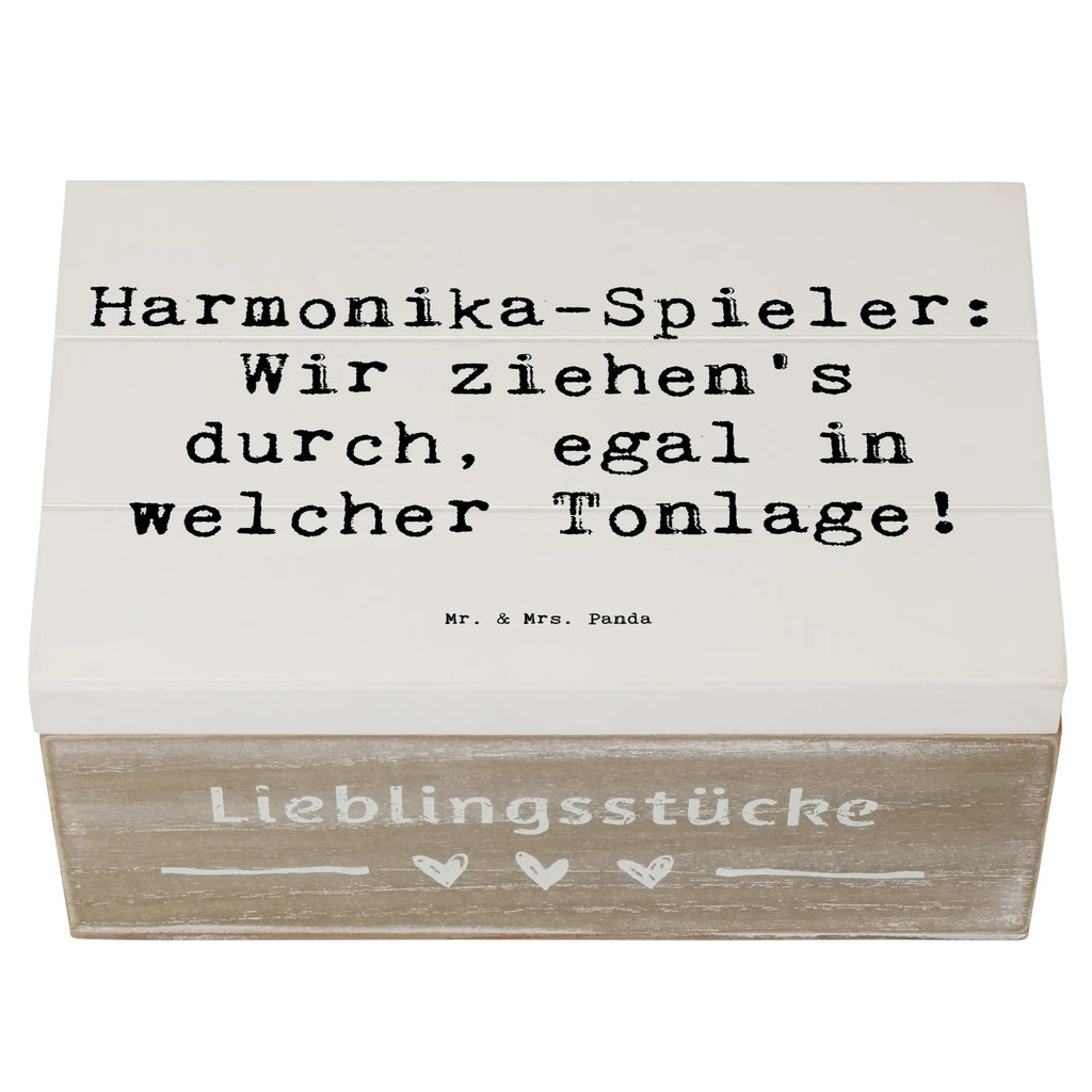 Holzkiste Spruch Harmonika Spieler Erinnerungsbox, Truhe, Aufbewahrungsbox, Geschenkbox, Geschenkdose, XXL, Kiste, Holzkiste, Erinnerungskiste, Schatulle, Dekokiste, Schatzkiste, Instrumente, Geschenke Musiker, Musikliebhaber