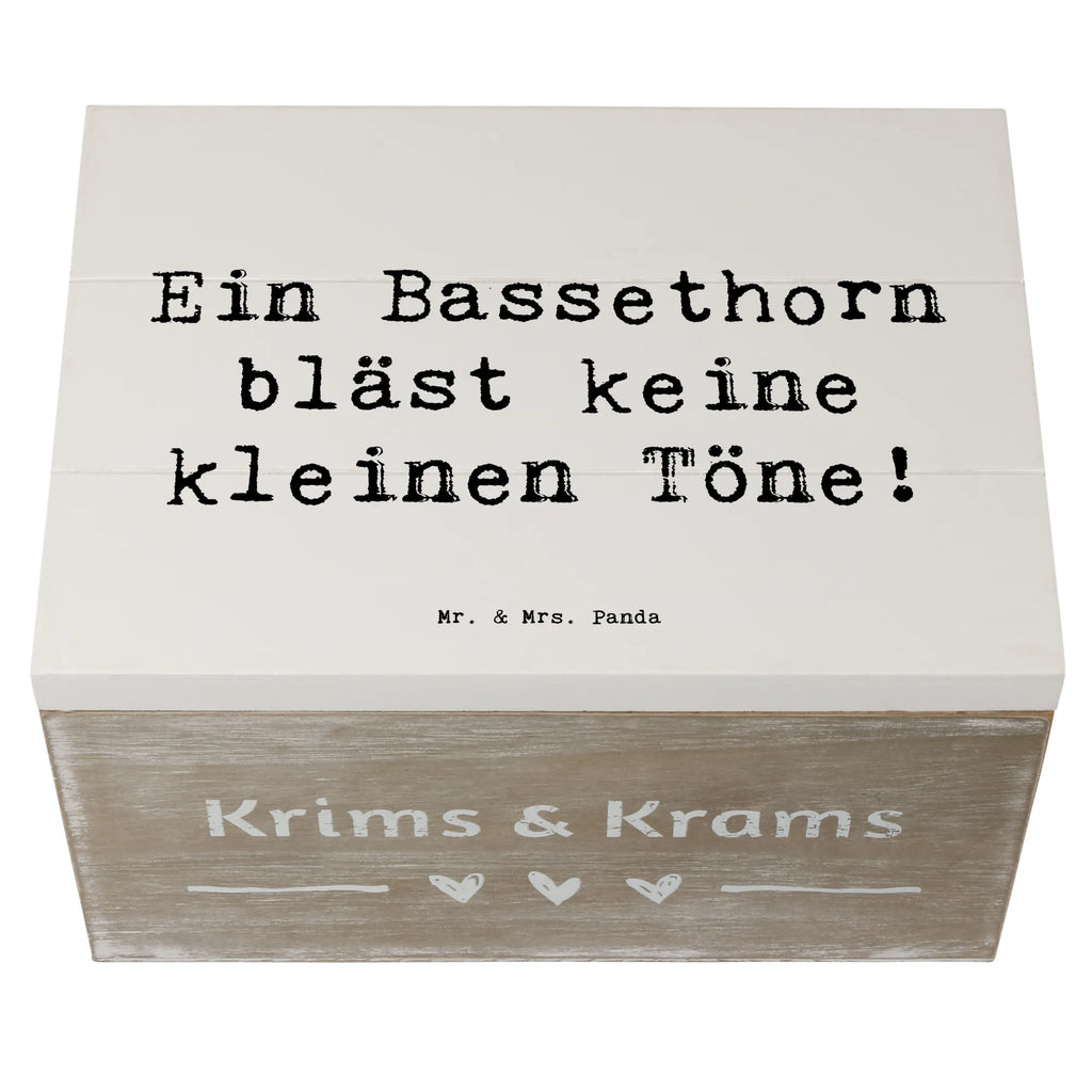 Holzkiste Spruch Ein Bassethorn bläst keine kleinen Töne! Geschenkdose, Schatzkiste, Truhe, Kiste, Erinnerungsbox, Holzkiste, XXL, Aufbewahrungsbox, Dekokiste, Geschenkbox, Schatulle, Erinnerungskiste, Instrumente, Geschenke Musiker, Musikliebhaber