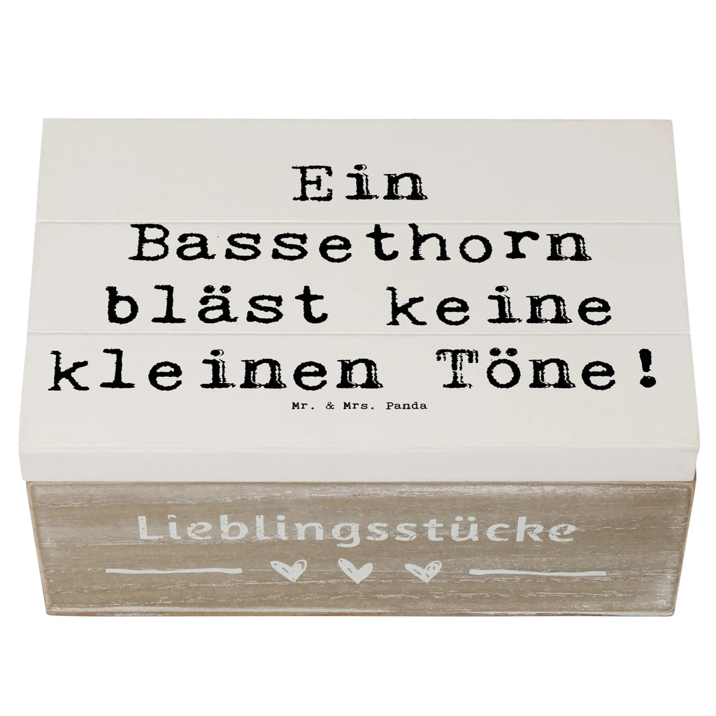 Holzkiste Spruch Ein Bassethorn bläst keine kleinen Töne! Geschenkdose, Schatzkiste, Truhe, Kiste, Erinnerungsbox, Holzkiste, XXL, Aufbewahrungsbox, Dekokiste, Geschenkbox, Schatulle, Erinnerungskiste, Instrumente, Geschenke Musiker, Musikliebhaber