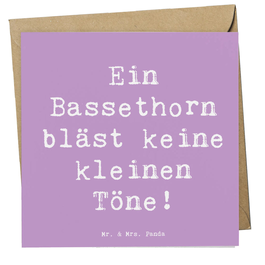 Deluxe Card Saying Ein Bassethorn bläst keine kleinen Töne! Hochwertige Grußkarte, Hochwertige Klappkarte, Karte, Geburtstagskarte, Einladungskarte, Klappkarte, Grußkarte, Hochzeitskarte, Glückwunschkarte, Instrumente, Geschenke Musiker, Musikliebhaber