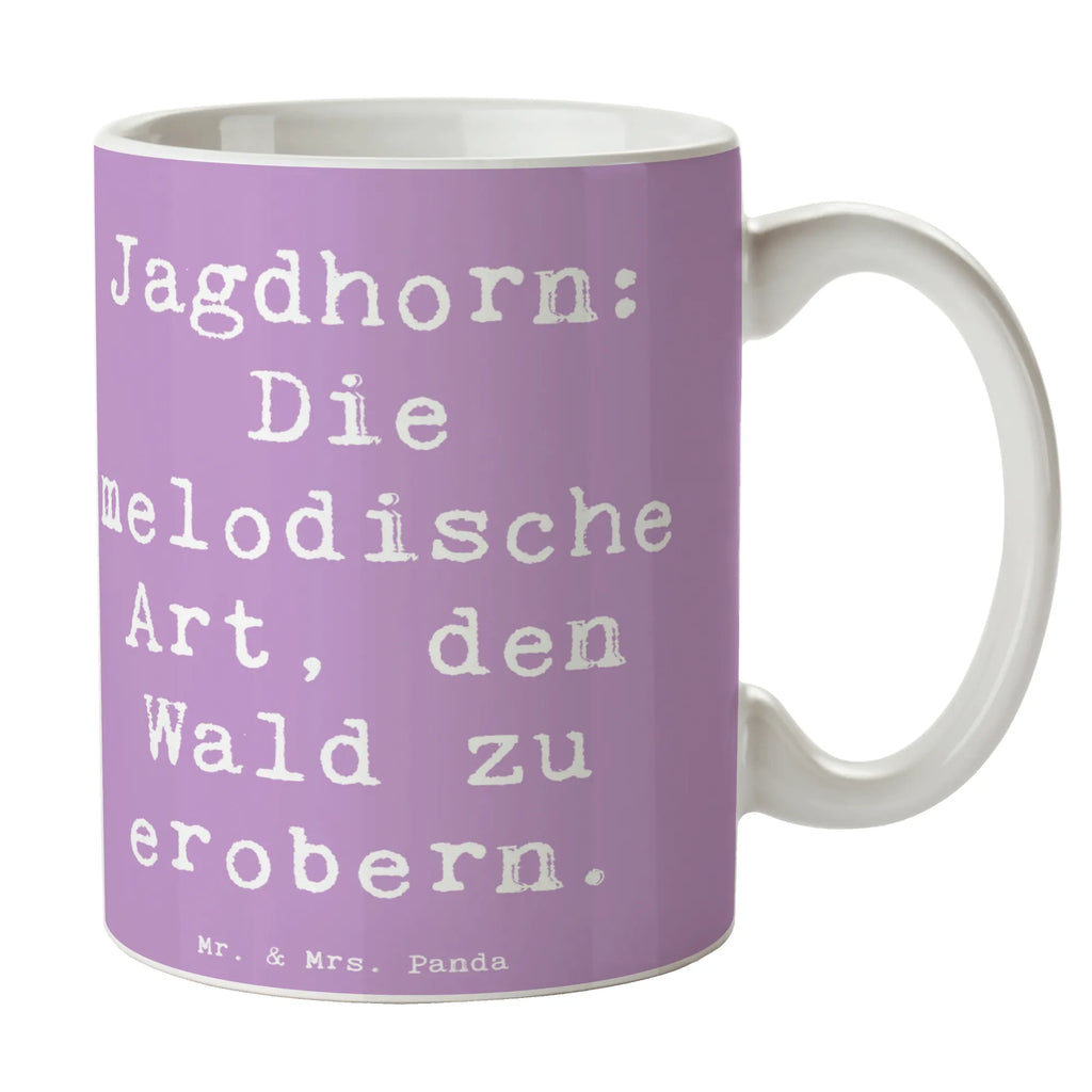 Tasse Spruch Jagdhorn Magie Kaffeetasse, Tasse mit Motiven, Keramiktasse, Tasse, Geschenktasse, Bürotasse, Tasse mit Zitaten, Porzellantasse, Teetasse, Instrumente, Geschenke Musiker, Musikliebhaber