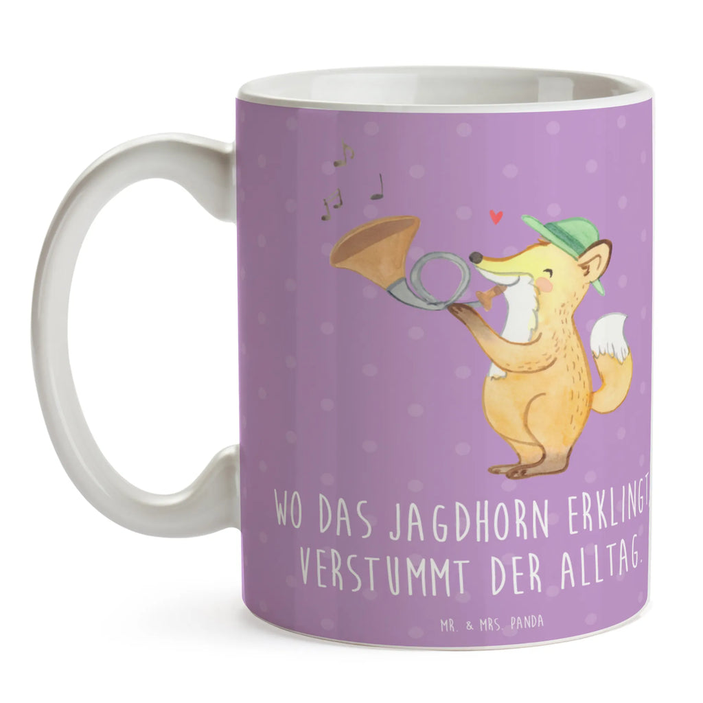 Tasse Jagdhorn Melodie Kaffeetasse, Porzellantasse, Tasse mit Zitaten, Tasse mit Motiven, Bürotasse, Teetasse, Tasse, Keramiktasse, Geschenktasse, Instrumente, Geschenke Musiker, Musikliebhaber