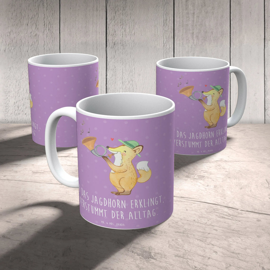 Tasse Jagdhorn Melodie Kaffeetasse, Porzellantasse, Tasse mit Zitaten, Tasse mit Motiven, Bürotasse, Teetasse, Tasse, Keramiktasse, Geschenktasse, Instrumente, Geschenke Musiker, Musikliebhaber