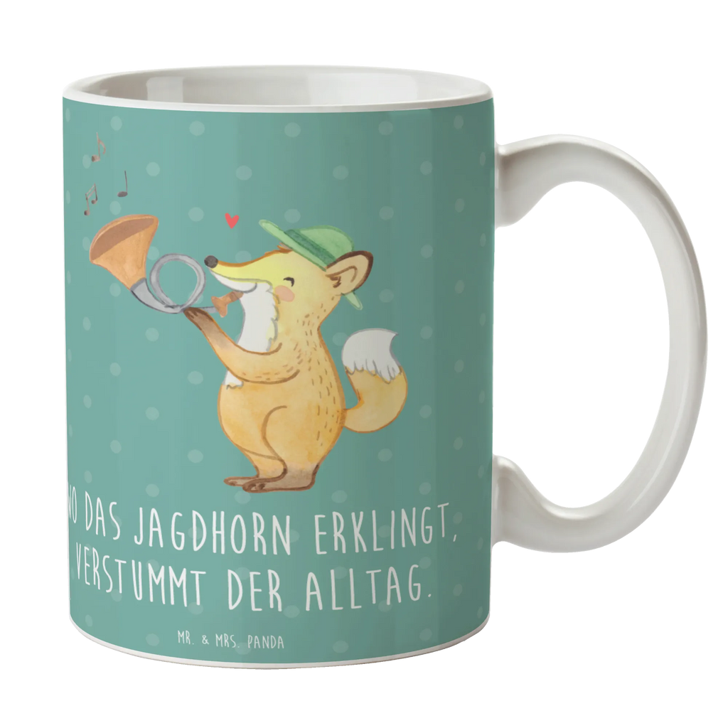 Tasse Jagdhorn Melodie Kaffeetasse, Porzellantasse, Tasse mit Zitaten, Tasse mit Motiven, Bürotasse, Teetasse, Tasse, Keramiktasse, Geschenktasse, Instrumente, Geschenke Musiker, Musikliebhaber