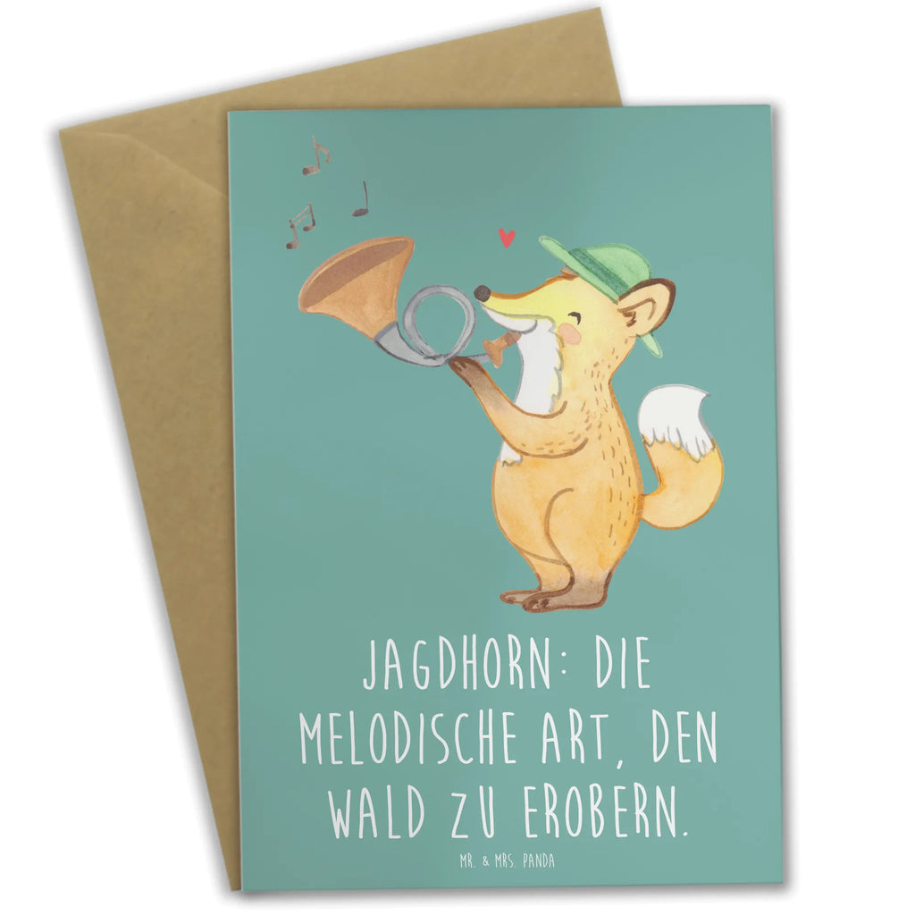 Greetings card Jagdhorn: Die melodische Art, den Wald zu erobern. Hochzeitskarte, Karte, Ansichtskarten, Geburtstagskarte, Klappkarte, Einladungskarte, Grußkarte, Glückwunschkarte, Instrumente, Geschenke Musiker, Musikliebhaber