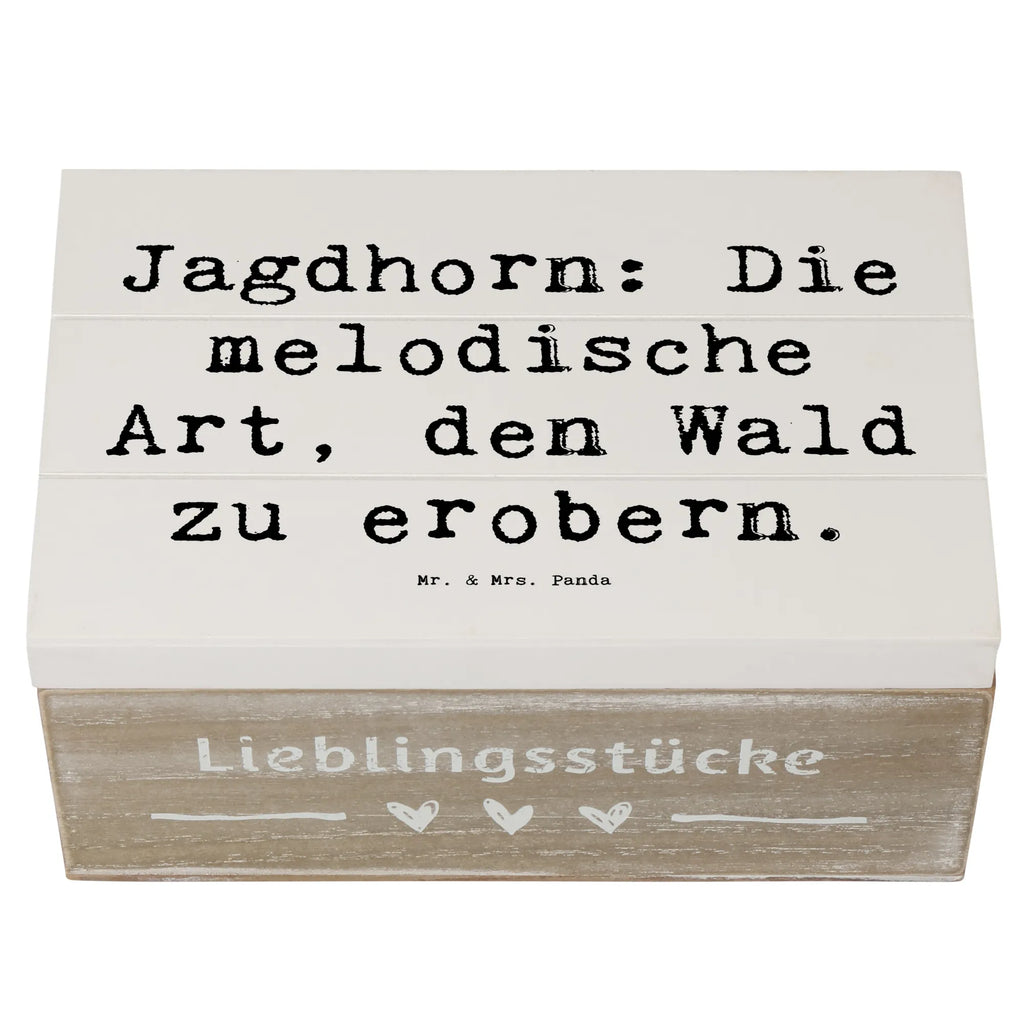 Holzkiste Spruch Jagdhorn Magie Erinnerungsbox, Dekokiste, Geschenkdose, XXL, Aufbewahrungsbox, Geschenkbox, Erinnerungskiste, Kiste, Schatulle, Holzkiste, Truhe, Schatzkiste, Instrumente, Geschenke Musiker, Musikliebhaber