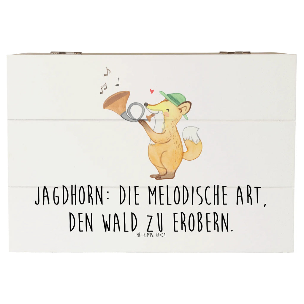 Holzkiste Jagdhorn Magie Schatzkiste, Geschenkbox, Kiste, Geschenkdose, Dekokiste, Aufbewahrungsbox, Erinnerungskiste, Erinnerungsbox, XXL, Holzkiste, Truhe, Schatulle, Instrumente, Geschenke Musiker, Musikliebhaber