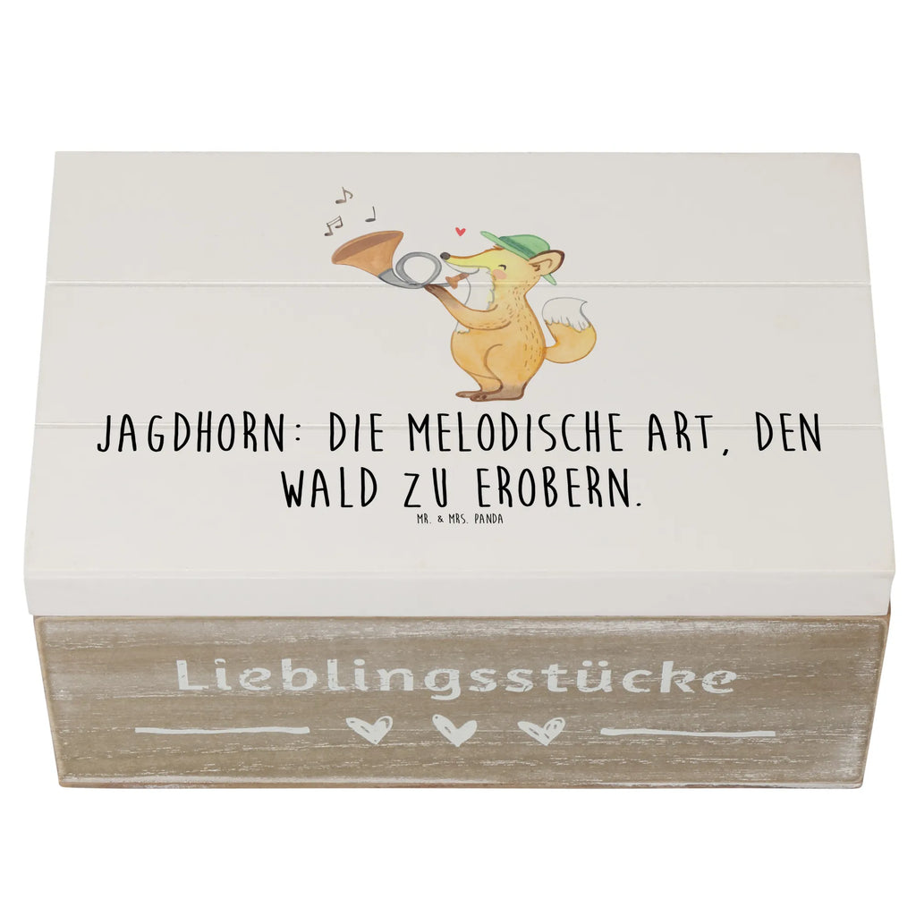 Holzkiste Jagdhorn Magie Schatzkiste, Geschenkbox, Kiste, Geschenkdose, Dekokiste, Aufbewahrungsbox, Erinnerungskiste, Erinnerungsbox, XXL, Holzkiste, Truhe, Schatulle, Instrumente, Geschenke Musiker, Musikliebhaber