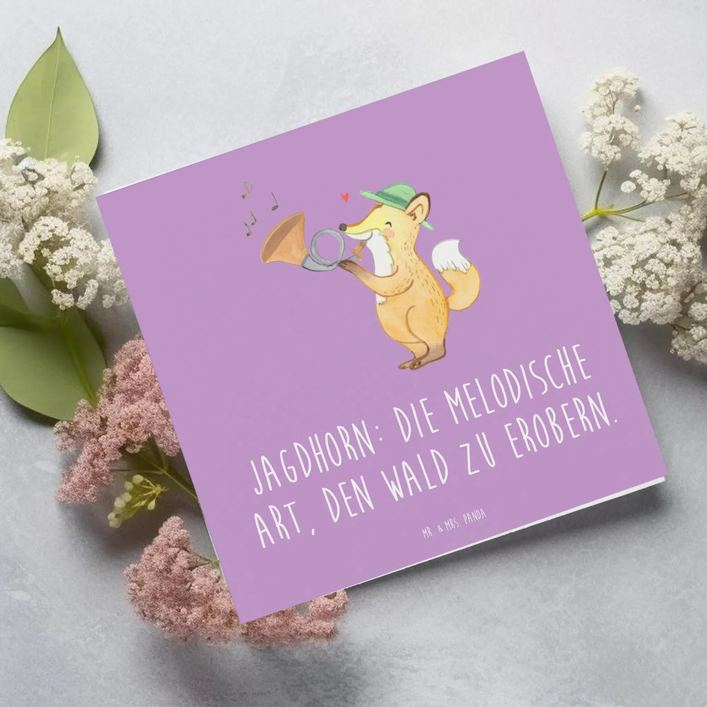Deluxe Card Jagdhorn: Die melodische Art, den Wald zu erobern. Einladungskarte, Klappkarte, Geburtstagskarte, Hochwertige Klappkarte, Glückwunschkarte, Hochzeitskarte, Karte, Grußkarte, Hochwertige Grußkarte, Instrumente, Geschenke Musiker, Musikliebhaber