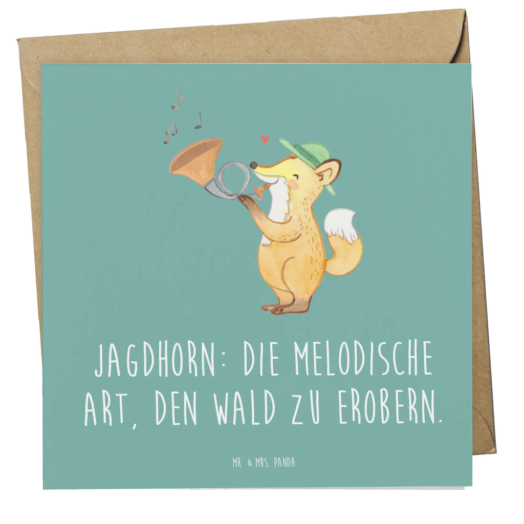 Deluxe Card Jagdhorn: Die melodische Art, den Wald zu erobern. Einladungskarte, Klappkarte, Geburtstagskarte, Hochwertige Klappkarte, Glückwunschkarte, Hochzeitskarte, Karte, Grußkarte, Hochwertige Grußkarte, Instrumente, Geschenke Musiker, Musikliebhaber