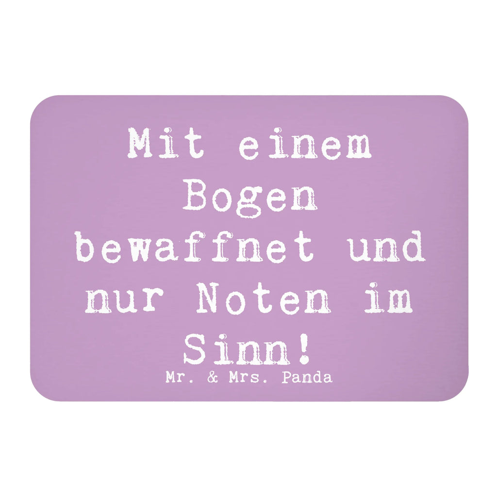 Magnet Saying Mit einem Bogen bewaffnet und nur Noten im Sinn! Kühlschrankmagnet, Whiteboard Magnet, Notiz Magnet, Pinnwandmagnet, Dekomagnet, Kühlschrank Dekoration, Souvenir Magnet, Motivmagnete, Instrumente, Geschenke Musiker, Musikliebhaber