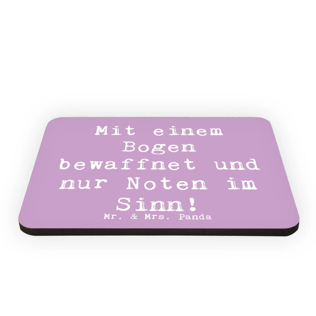 Magnet Saying Mit einem Bogen bewaffnet und nur Noten im Sinn! Kühlschrankmagnet, Whiteboard Magnet, Notiz Magnet, Pinnwandmagnet, Dekomagnet, Kühlschrank Dekoration, Souvenir Magnet, Motivmagnete, Instrumente, Geschenke Musiker, Musikliebhaber