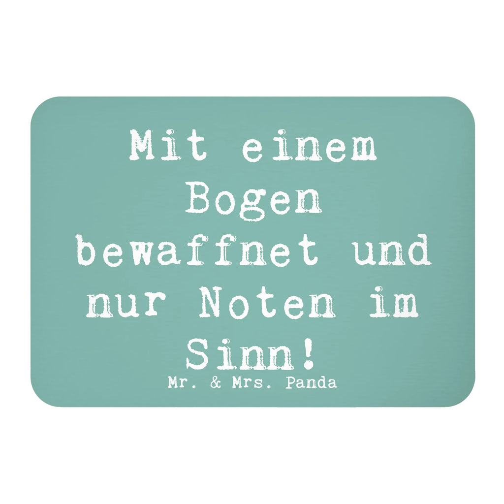 Magnet Saying Mit einem Bogen bewaffnet und nur Noten im Sinn! Kühlschrankmagnet, Whiteboard Magnet, Notiz Magnet, Pinnwandmagnet, Dekomagnet, Kühlschrank Dekoration, Souvenir Magnet, Motivmagnete, Instrumente, Geschenke Musiker, Musikliebhaber