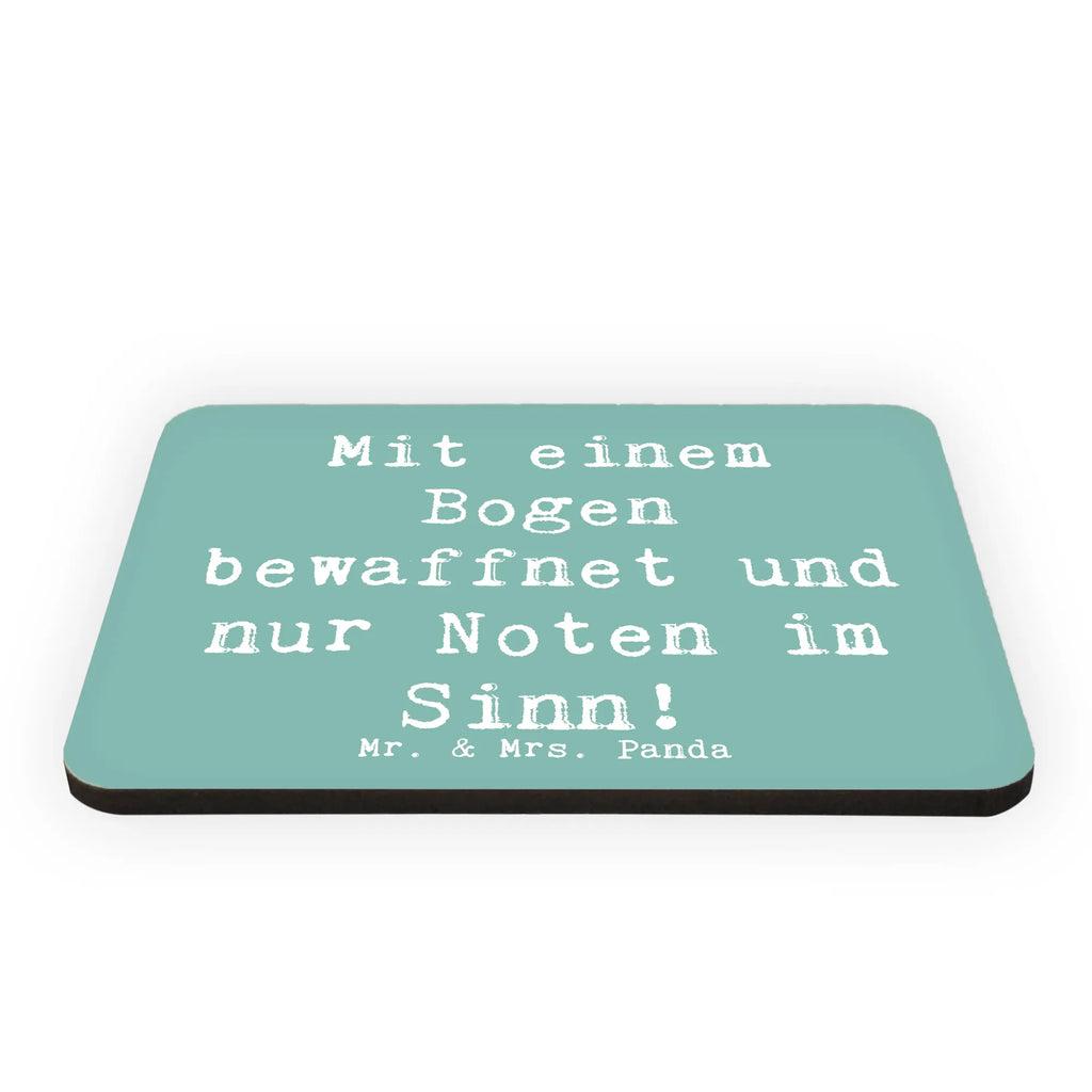 Magnet Saying Mit einem Bogen bewaffnet und nur Noten im Sinn! Kühlschrankmagnet, Whiteboard Magnet, Notiz Magnet, Pinnwandmagnet, Dekomagnet, Kühlschrank Dekoration, Souvenir Magnet, Motivmagnete, Instrumente, Geschenke Musiker, Musikliebhaber