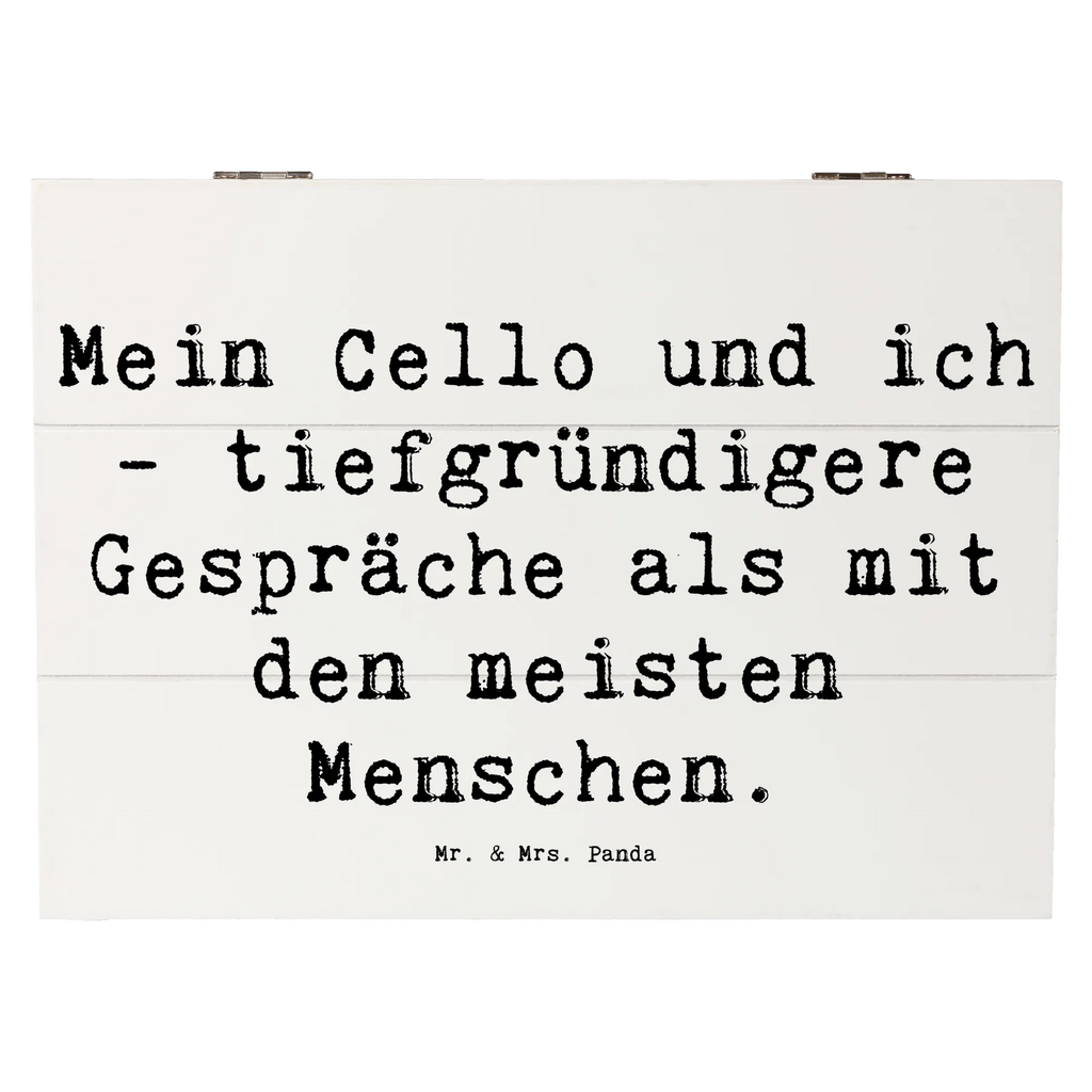 Holzkiste Spruch Violoncello Gespräche Dekokiste, Schatzkiste, Truhe, Aufbewahrungsbox, Geschenkdose, Schatulle, Geschenkbox, XXL, Kiste, Holzkiste, Erinnerungskiste, Erinnerungsbox, Instrumente, Geschenke Musiker, Musikliebhaber