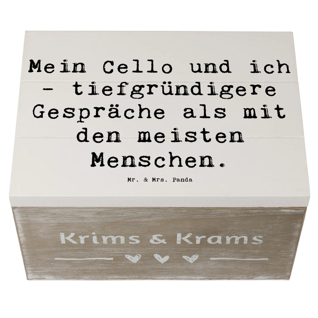 Holzkiste Spruch Violoncello Gespräche Dekokiste, Schatzkiste, Truhe, Aufbewahrungsbox, Geschenkdose, Schatulle, Geschenkbox, XXL, Kiste, Holzkiste, Erinnerungskiste, Erinnerungsbox, Instrumente, Geschenke Musiker, Musikliebhaber
