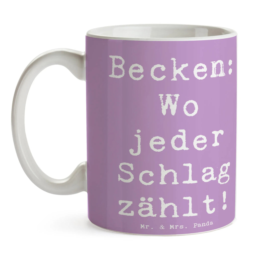 Mug Saying Becken: Wo jeder Schlag zählt! Tasse, Teetasse, Bürotasse, Porzellantasse, Tasse mit Zitaten, Keramiktasse, Kaffeetasse, Tasse mit Motiven, Geschenktasse, Instrumente, Geschenke Musiker, Musikliebhaber
