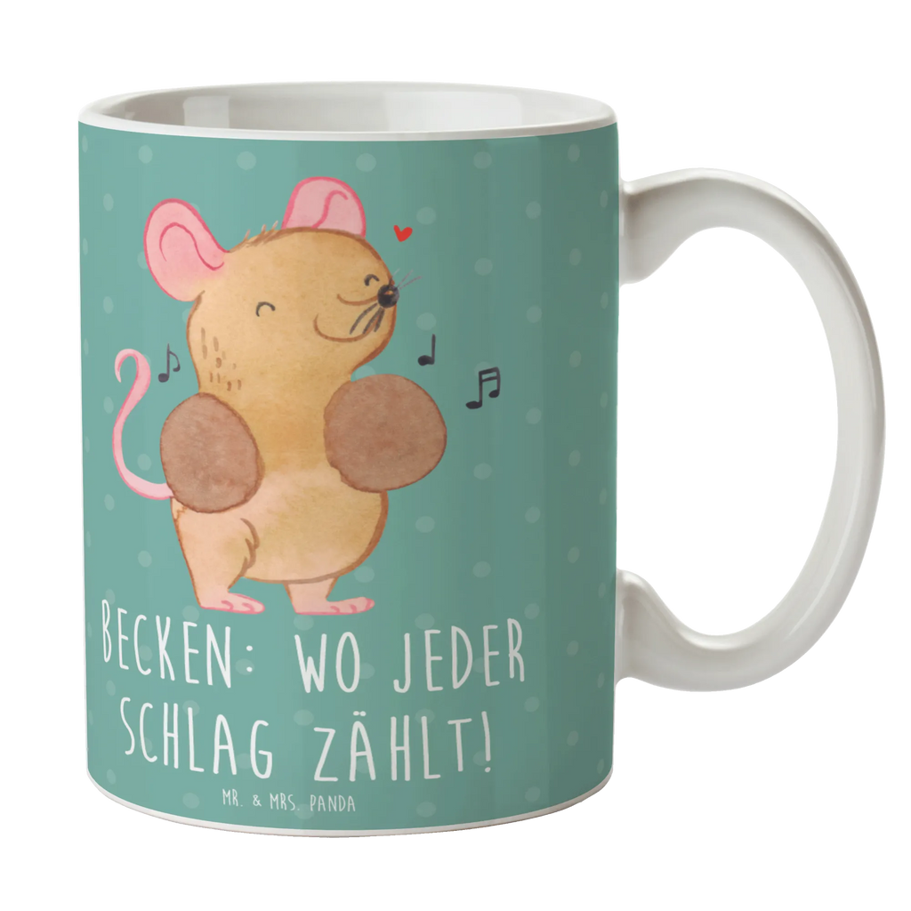 Mug Becken: Wo jeder Schlag zählt! Porzellantasse, Geschenktasse, Tasse mit Zitaten, Keramiktasse, Bürotasse, Teetasse, Kaffeetasse, Tasse, Tasse mit Motiven, Instrumente, Geschenke Musiker, Musikliebhaber