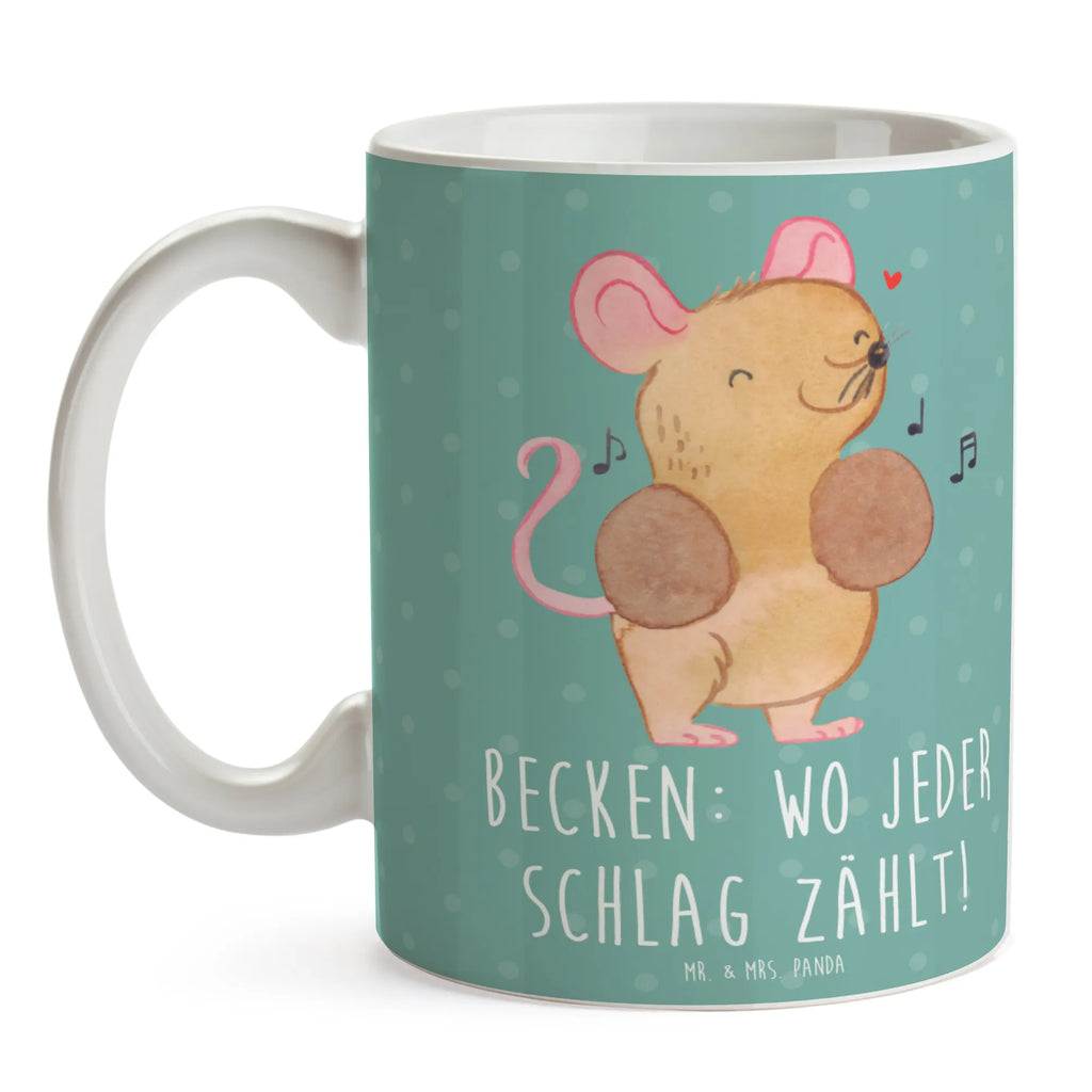 Mug Becken: Wo jeder Schlag zählt! Porzellantasse, Geschenktasse, Tasse mit Zitaten, Keramiktasse, Bürotasse, Teetasse, Kaffeetasse, Tasse, Tasse mit Motiven, Instrumente, Geschenke Musiker, Musikliebhaber