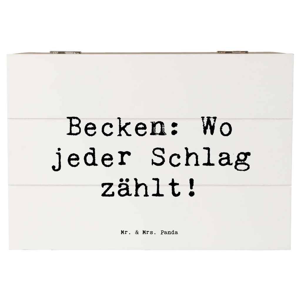 Holzkiste Spruch Becken Geschenkdose, Truhe, Geschenkbox, XXL, Erinnerungsbox, Kiste, Dekokiste, Aufbewahrungsbox, Erinnerungskiste, Schatzkiste, Holzkiste, Schatulle, Instrumente, Geschenke Musiker, Musikliebhaber