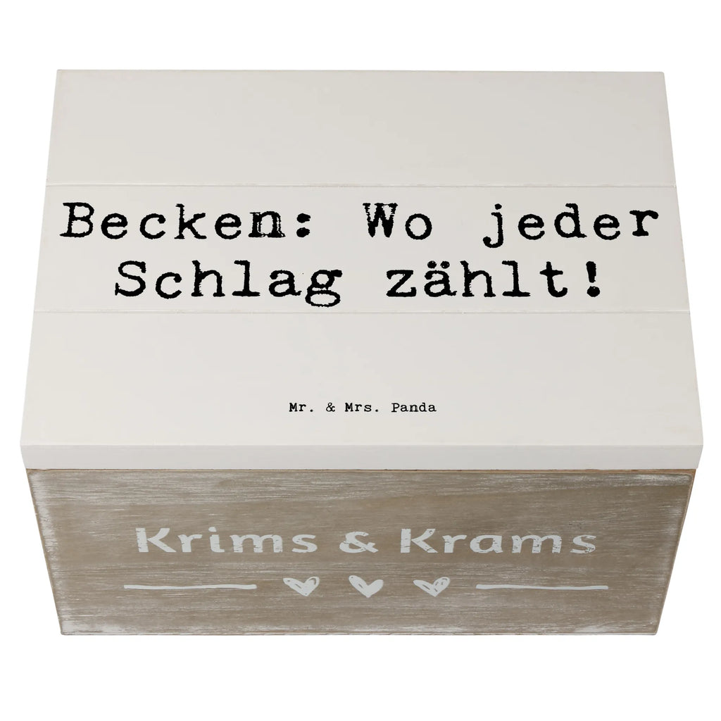 Holzkiste Spruch Becken Geschenkdose, Truhe, Geschenkbox, XXL, Erinnerungsbox, Kiste, Dekokiste, Aufbewahrungsbox, Erinnerungskiste, Schatzkiste, Holzkiste, Schatulle, Instrumente, Geschenke Musiker, Musikliebhaber