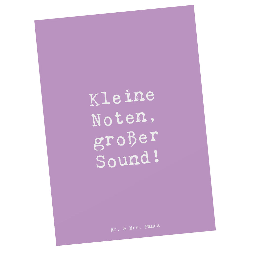 Postcard Saying Kleine Noten, großer Sound! Ansichtskarten, Ansichtskarte, Karte, Einladungskarte, Geschenkkarte, Einladung, Dankeskarte, Geburtstagskarte, Einladungskarten Geburtstag, Postkarte, Grußkarte, Einladung Geburtstag, Instrumente, Geschenke Musiker, Musikliebhaber