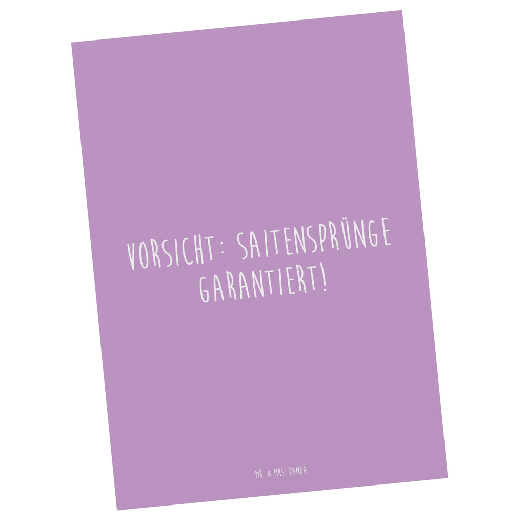Postcard Vorsicht: Saitensprünge garantiert! Ansichtskarte, Einladungskarten Geburtstag, Geburtstagskarte, Dankeskarte, Postkarte, Grußkarte, Ansichtskarten, Einladung, Einladungskarte, Geschenkkarte, Einladung Geburtstag, Karte, Instrumente, Geschenke Musiker, Musikliebhaber